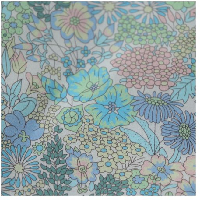 리버티원단 스타일 꽃무늬 인형 자투리천 퀼트원단 132148, CIARA Blue 0.5m, 1개