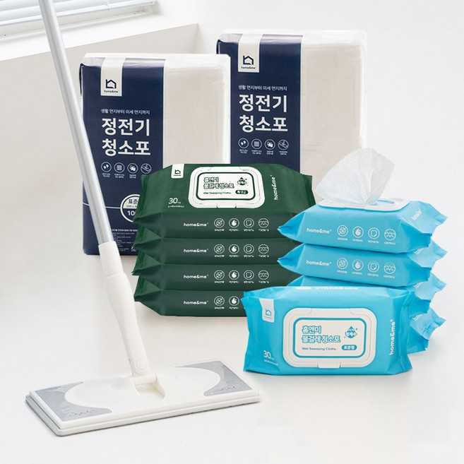 [APP전용] 물걸레청소포 특대형 120매 외 정전기 청소포 밀대걸레 청소물티슈, D.표준형 물걸레 청소포 150매 (30매X5개)