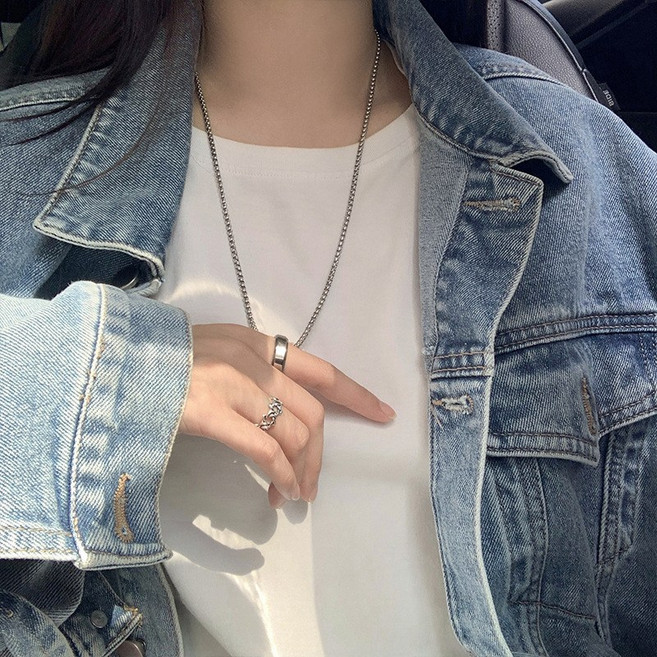 《J.Y》單環鈦鋼項鍊 (男/女/情侶適用) 生日禮物 可碰水