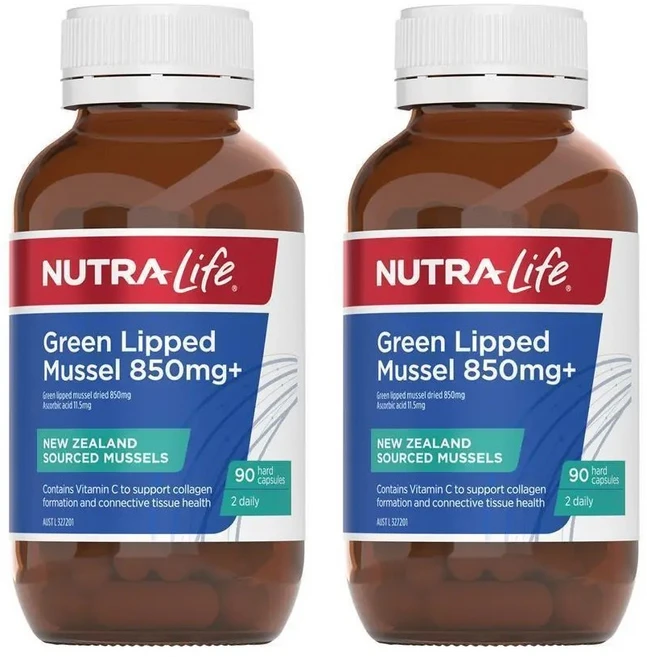 뉴트라 라이프 초록 홍합 90정 Nutra-Life Green Lipped Mussel 850mg 2병, 2개 - 쿠팡