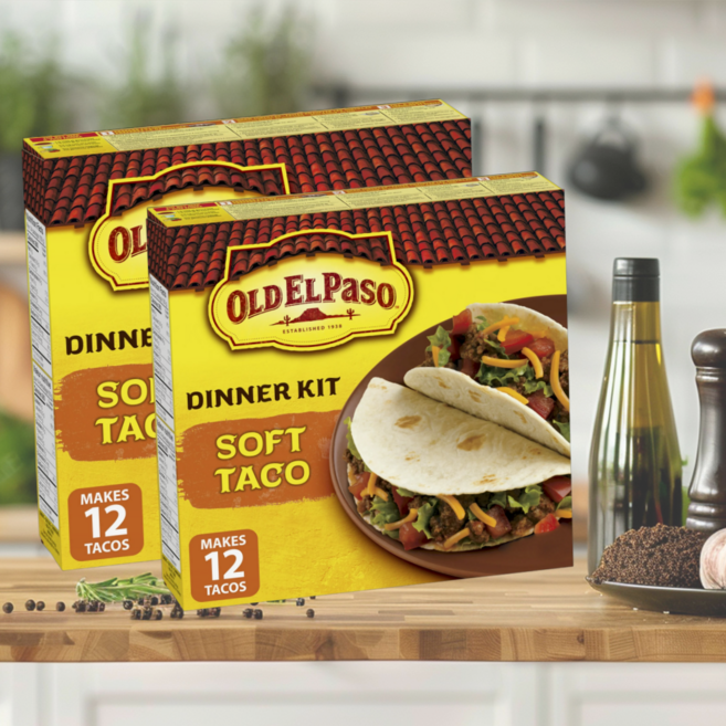 올드엘파소 TACO 타코 만들기 키트 멕시칸 음식 요리 소프트 타코 쉘 2팩, 400g, 2개