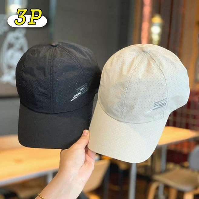 3P 남성 여름 야구모자 경량 메쉬 통기성 속건 자외선차단 낚시 등산 캐주얼