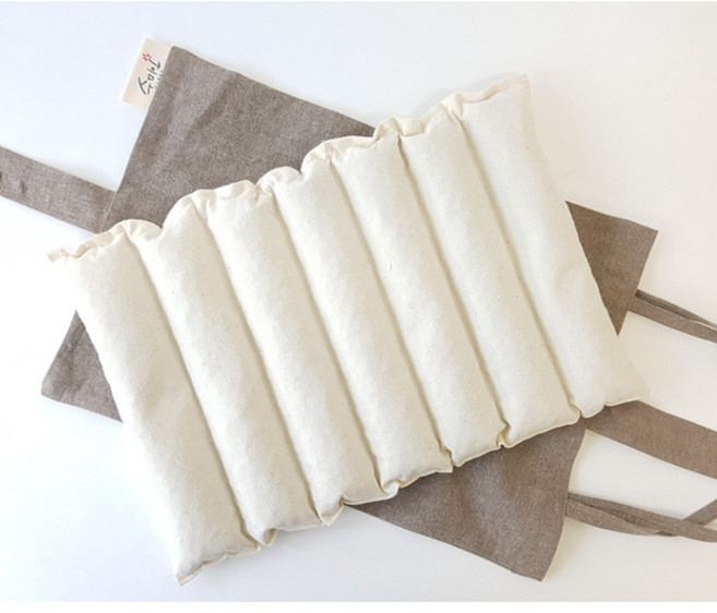 수미인 핸드메이드 순면 팥 대형 찜질팩 천연물질 허리 배 어깨 찜질, 대형찜질팩 플라워블루, 1개