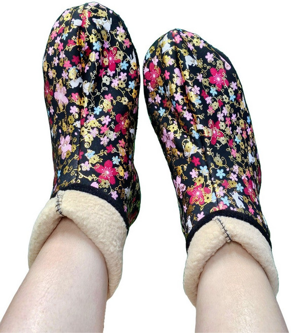 여성겨울꽃버선 기모전통양말 중목덧신