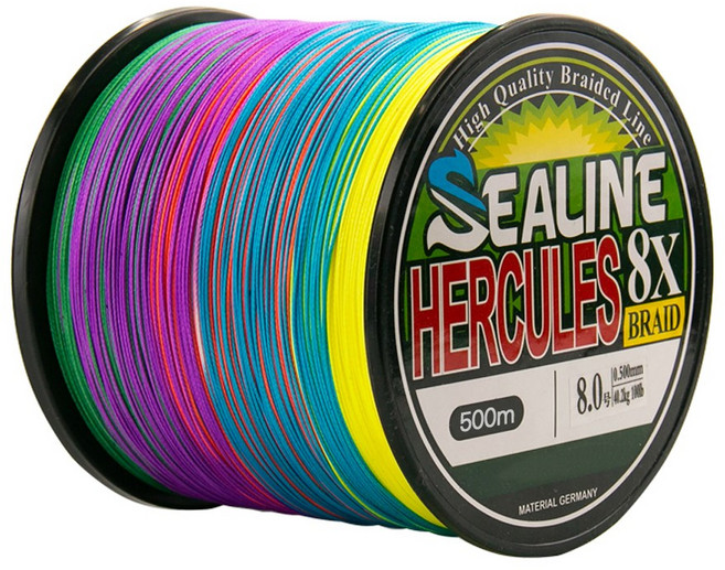 오색 합사줄 8합사줄 합사낚시줄 다이니마 독일원사 대용량합사줄 500M, 5색, 1개