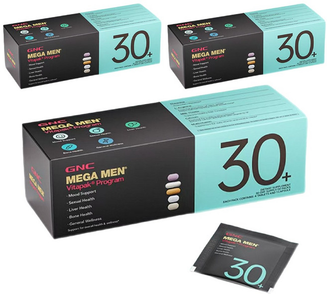 GNCMEGAMEN 30+ 비타팩 프로그램, 3개, 30회분