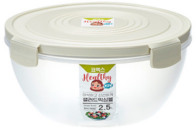 코멕스 샐러드 믹싱볼 2.5L, 혼합색상, 2개