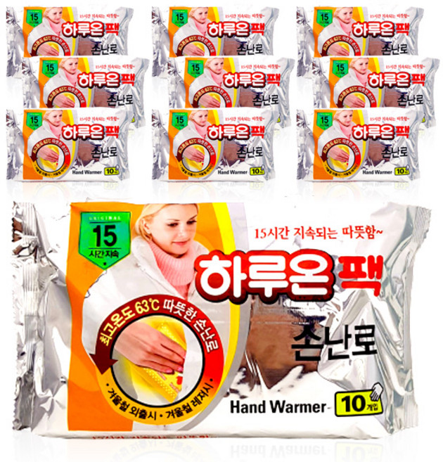 하루온 팩 손난로 70 g, 100개