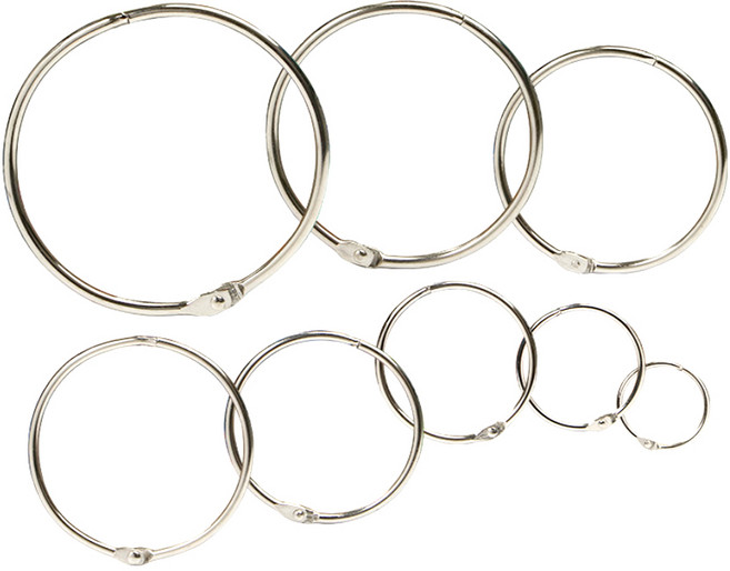 카드링 철제 원형 고리 카드고리 책철 책 사무용, 내경25mm 4개SET