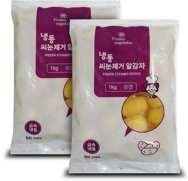 냉동 알감자 1kgX2팩/휴게소간식/버터감자, 2개, 1kg