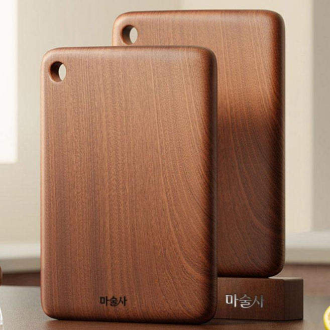 마술사 무접합 가정용 나무도마 양면 원목 도마 튼튼함 원목도마 좋은 내구성, 1개, 월넛