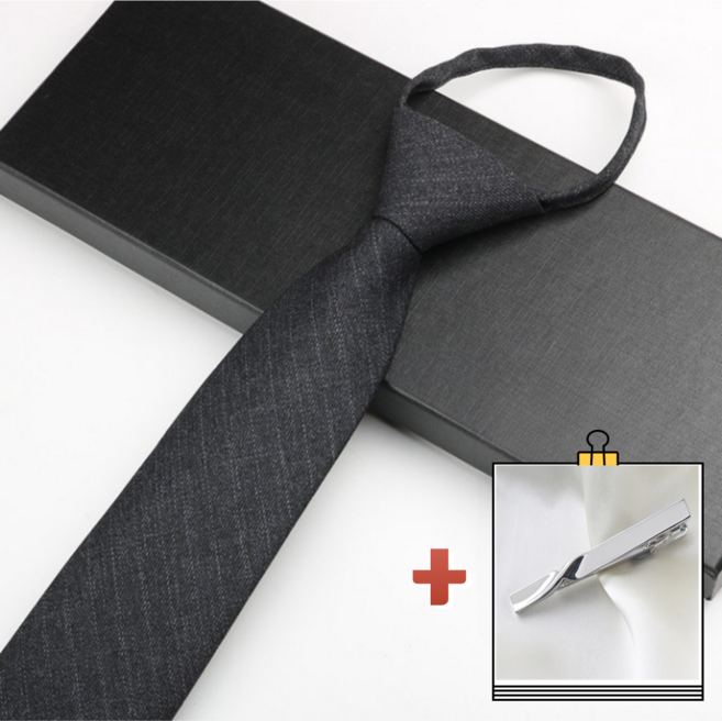 고급 남성 남자 결혼식 면접 졸업사진 클래식 간편한 자동 지퍼 정장 넥타이