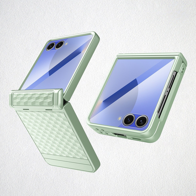 YUEMEIYD 힌지보호 컬러 휴대폰 케이스 갤럭시 Z플립7 실리콘 PC 제트플립 케이스