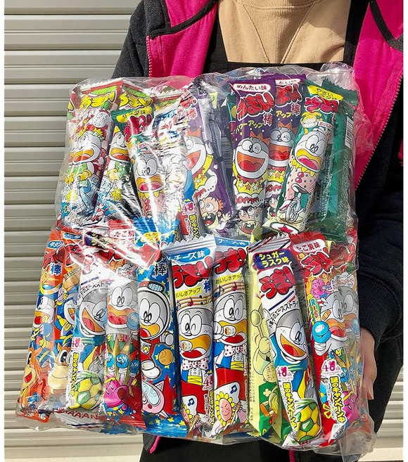 일본과자 우마이봉 10종류 각10개 100개세트 슈가러스크 타코야키 야채 샐러드 치즈 멘타이 새우 마요네즈 콘포타지 돈가스소스 우설 소금 살라미, 1개