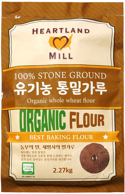 하트랜드 유기농 통밀가루 미국산, 2.27kg, 2개