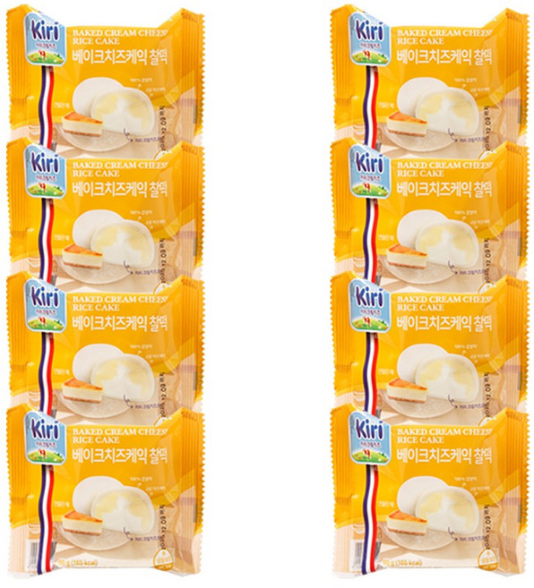 [냉동]끼리 베이크 치즈케익 찰떡 8개, 60g