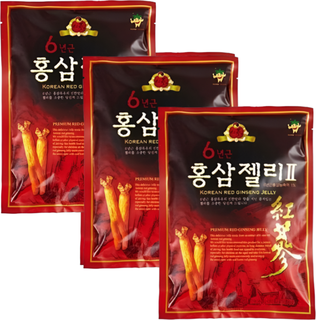 아리랑 6년근 홍삼젤리 국산홍삼첨가, 300g, 3개