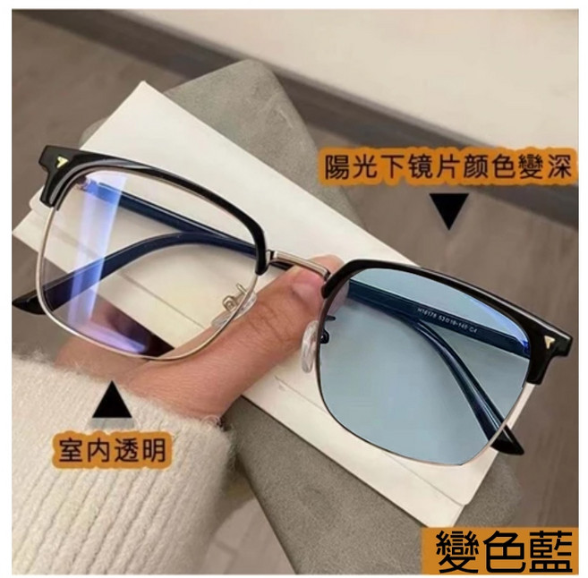 復古時尚半框眼鏡 74320