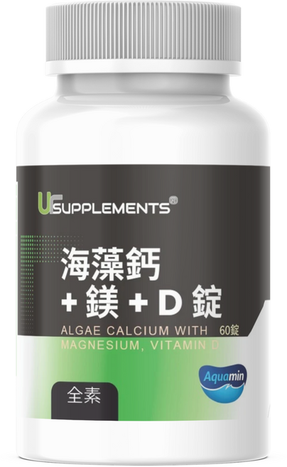 UrSUPPLEMENTS 海藻鈣+鎂+D+K錠, 1個, 60顆