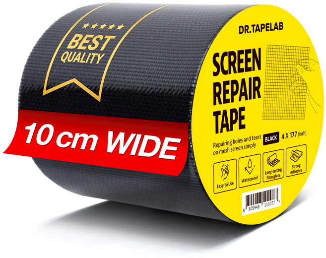 Dr.TapeLab 방충망 보수 테이프 10CM x 4.5M 특대형 롤타입, 1개