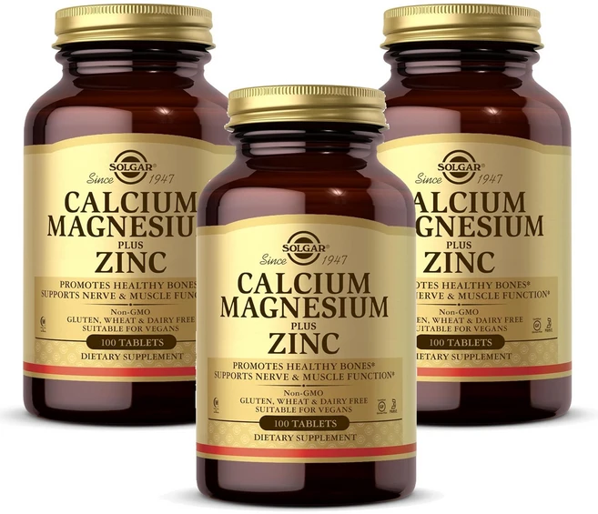 솔가 칼슘 마그네슘 플러스 아연 타블렛, 100정, 3개 - 쿠팡