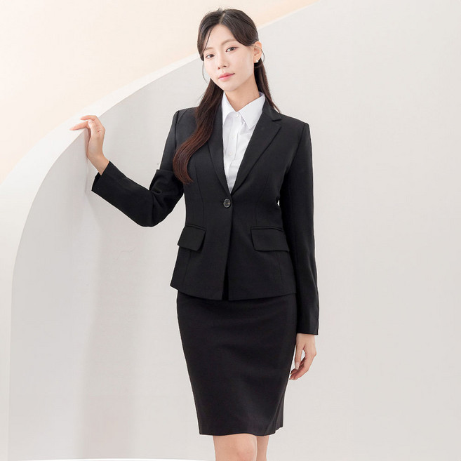 더웨이나인 면접 정장 세트 자켓 치마 승무원 유니폼 가성비 Skirt Set