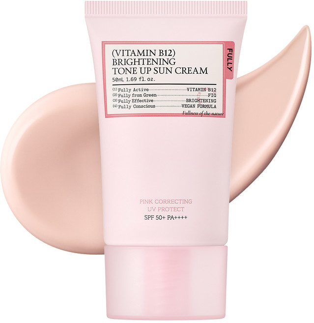 풀리 비타민 B12 브라이트닝 톤업 선크림 / 핑크 톤업 선크림, 1개, 50ml