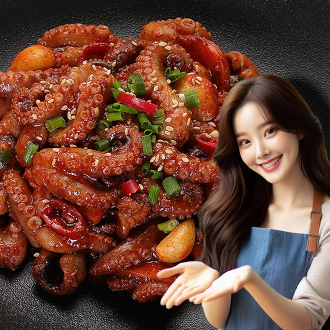 대전 본사발송 선화동 쭈꾸미 주꾸미 양념 볶음 밀키트 2인분 매운맛, 1개, 500g