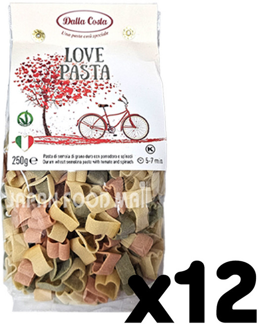 달라코스타 삼색 러브 파스타, 250g, 12개