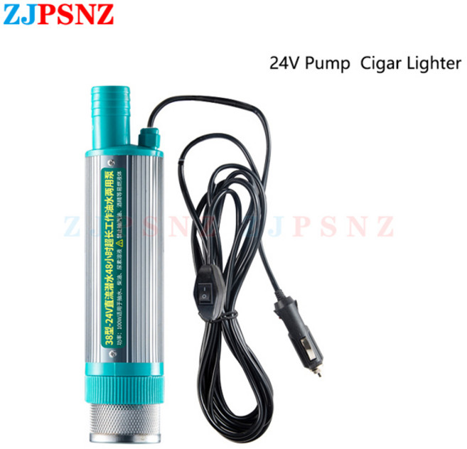 전기 자동차 펌프 휴대용 미니 디젤 오일 물 이송 캠핑 낚시 수중 분당, 01 24V Cigar Lighter, 1개