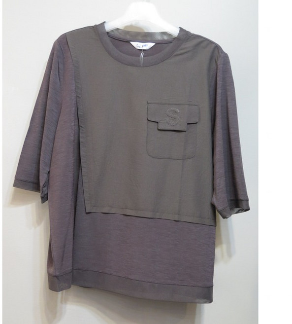 풍기인견 감싸네 로고 티셔츠(브라운)