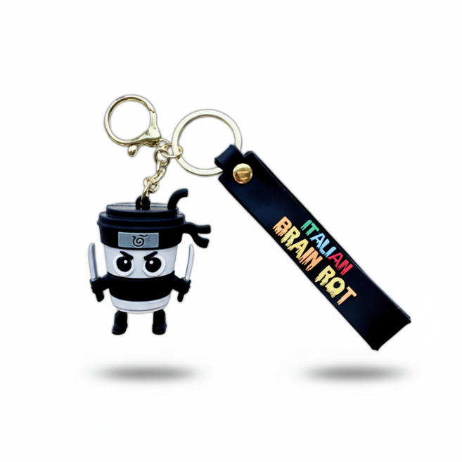 Luzsol 인싸템 이탈리안 브레인롯 키링, 카푸치노 아사시노, 1개