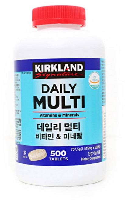 커클랜드 시그니춰 데일리 멀티비타민1 515mg x 500정, 500회분, 1개