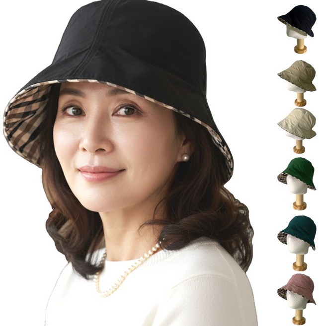 국내생산 봄 중년여성모자 여자 면 벙거지 챙모자 예쁜엄마모자