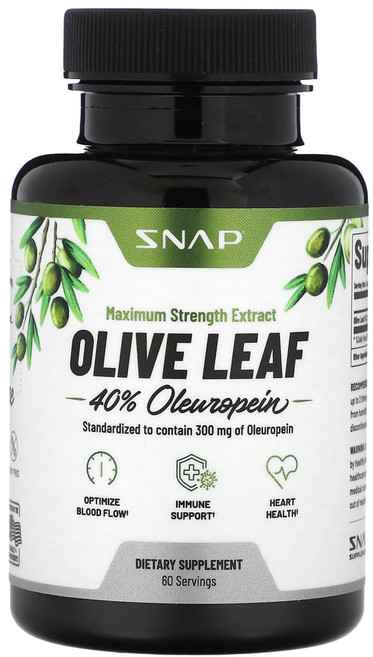 아이허브 올리브 잎 맥시멈 스트렝스 750mg 캡슐 60정, 스냅 서플리먼트 올리브 잎 맥시멈 750mg 캡슐 60, 1개