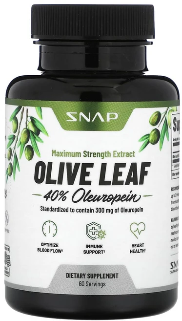 아이허브 올리브 잎 맥시멈 스트렝스 750mg 캡슐 60정, 스냅 서플리먼트 올리브 잎 맥시멈 750mg 캡슐 60, 1개 - 쿠팡