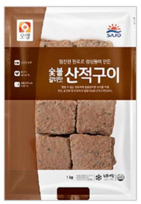 사조오양 숯불구이맛 고기산적 1kg, 2개