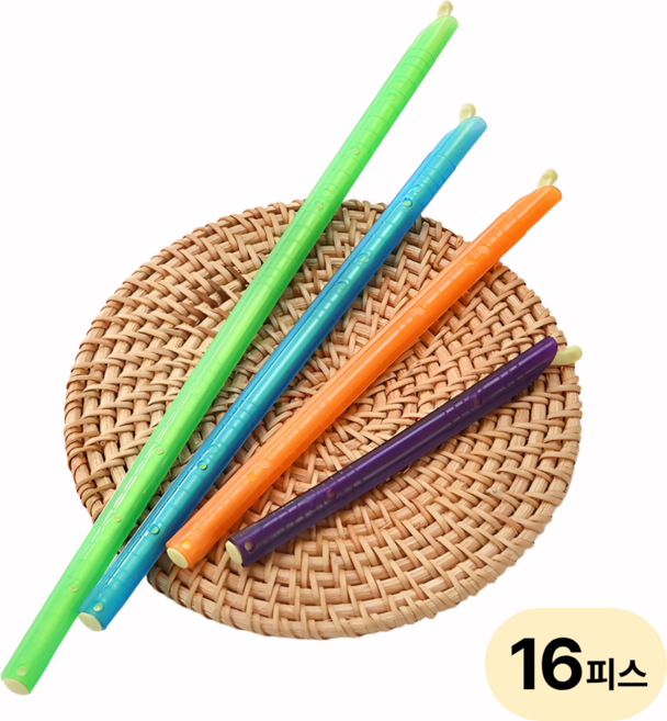 [다양한색상] 다용도 봉투 봉지 밀폐 집게 밀봉 스틱 16pcs, 1세트, 클리어