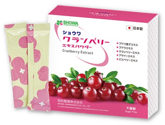 日本昭和 蔓越莓複方濃萃粉 (14入/盒) 無糖, 14個, 1份