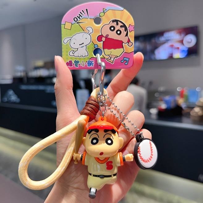 에코케이스 짱구 키링 열쇠고리, 1개, 03 짱구야구선수