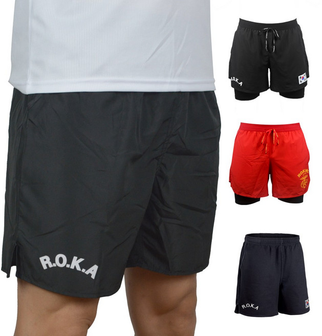 로카 초경량 투인원 러닝 헬스 쿨링 기능성 팬츠 군인 반바지