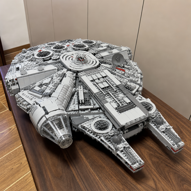 STAR UNION 千年隼積木拼裝模型 12899顆粒, 星戰 一 千年隼星艦12899顆粒 彩盒裝, 1套