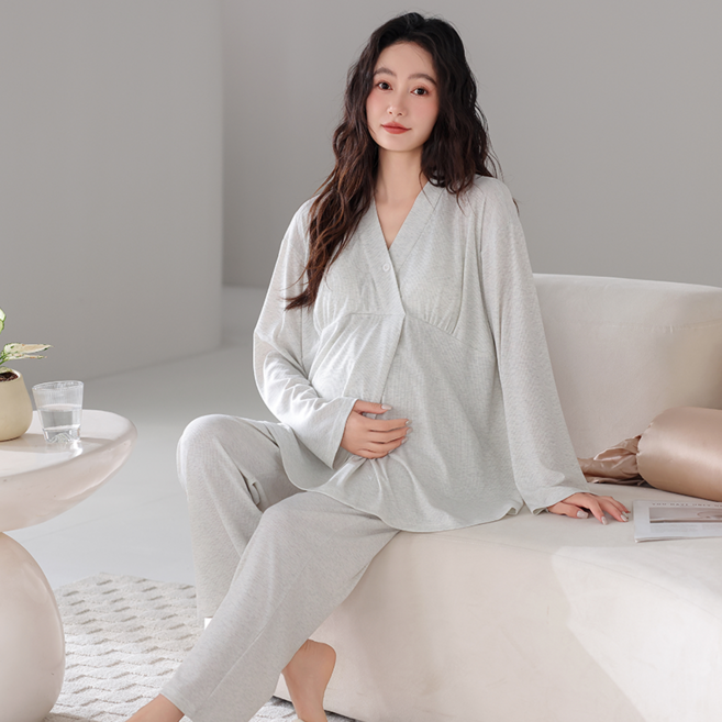 NUNUHANA 수유복 임산부 홈웨어 상하의 잠옷 세트