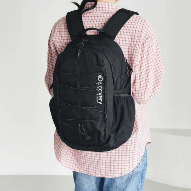 디스커버리 등산가방 아웃도어 백팩 18L 데일리 백팩 책가방, 블랙_bk01