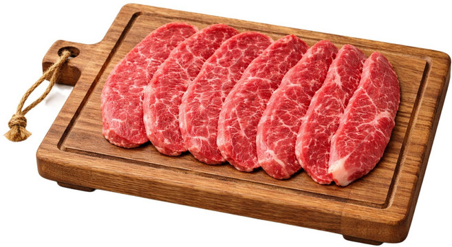 고민밥상 소고기 부채살 구이용 200g 초이스등급 캠핑 스테이크용 슬라이스, 1개