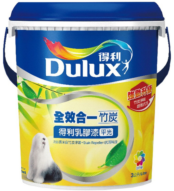 Dulux得利 A986K 全效合一竹炭乳膠漆 平光, 百合白, 1個, 3.785L