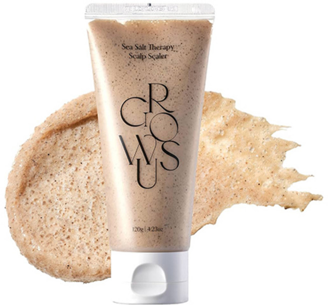 GROWUS海鹽頭皮淨化霜 深層清潔毛囊 平衡油脂 舒緩敏感 打造健康蓬鬆秀髮, 1件, 250g