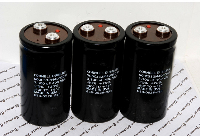CDE 3300uF 400V 鎖螺絲型濾波電容 - 美國製造, 1個