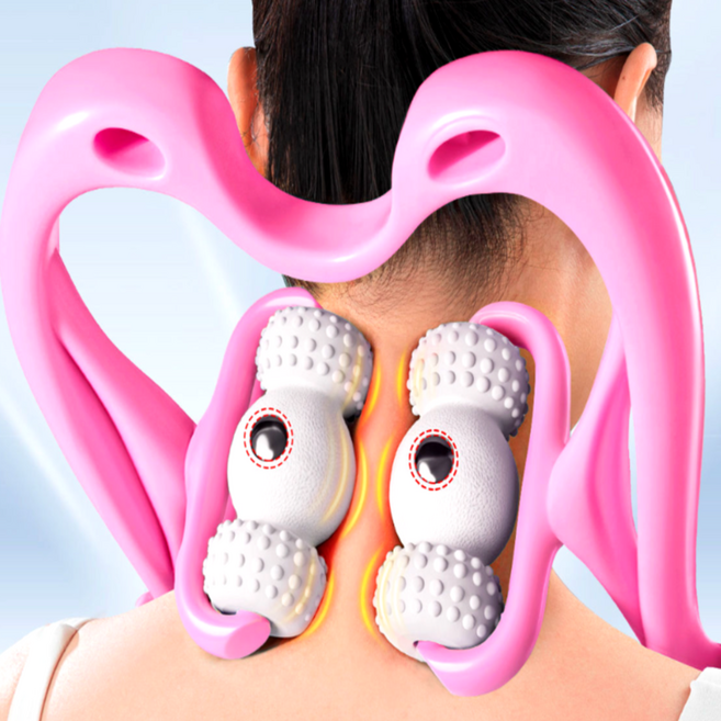 에폭슨 목 어깨 마사지 6롤링 종아리 피로회복, 분홍 핑크색, 1개