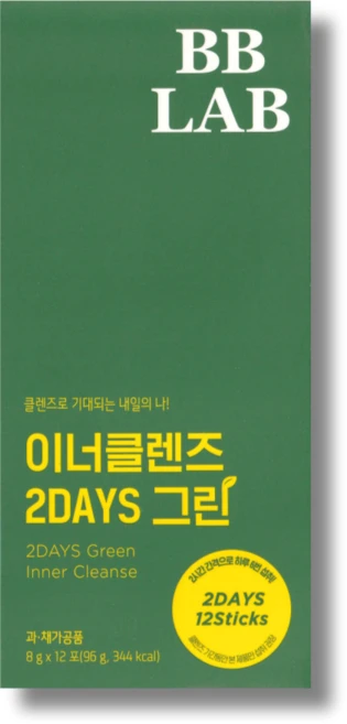 비비랩 이너클렌즈 2DAYS 그린, 96g, 1개 - 쿠팡